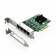 100M/1000M/2.5G NIC Network Card, Quad RJ-45 Port, with Realtek RTL8125BG controller, support Windows/ Windows Server/Linux/Ubuntu/Centos/Vmware