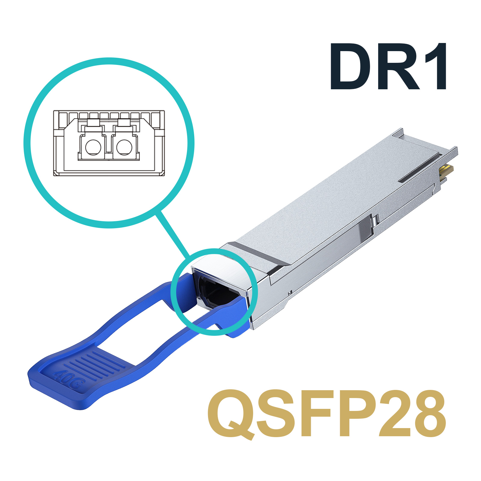 100GbE QSFP28 DR1 Transceiver- Single-Mode 1310nm- up to 500m