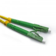 LC/APC to LC/APC Duplex Fiber Patch Cord, 9/125μm SMF, LSZH, 6.6 ft/2 m