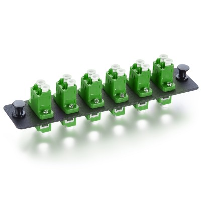 12 Fibers LC Duplex APC SMF- OS2 -9-125-m- Fiber Patch Panel