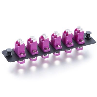 12 Fibers LC Duplex UPC MMF OM4 -50-125-m- Fiber Patch Panel