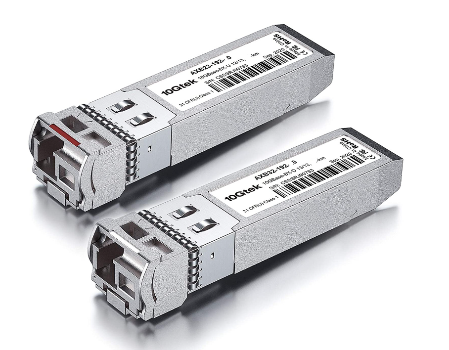 A Pair of 10GBase-LR 10G SFP+ BiDi DOM 60km Single LC SMF Transceiver Module
