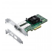 1G Network Card(NIC), Dual SFP Port, X4 Lane, Intel I350 Chip, Compare to I350-F2