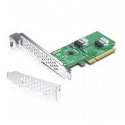 PCIe to SFF-8654 Adapter for U.2 NVMe SSD, PCIe4.0 X8, (2x) 4i SFF-8654