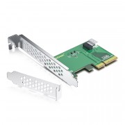 PCIe to SFF-8654 Adapter for U.2 NVMe SSD, PCIe4.0 X4, (1x) 4i SFF-8654