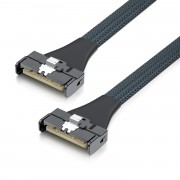 MCIO to MCIO 8X Cable, SFF-TA-1016, Mini Cool Edge IO, Straight, PCIe Gen5, 85-ohm, 0.2m~ 0.75-m