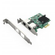 100M/1000M/2.5G NIC Network Card, dual RJ-45 Port, with Realtek RTL8125BG controller, support Windows/ Windows Server/Linux/Ubuntu/Centos/Vmware