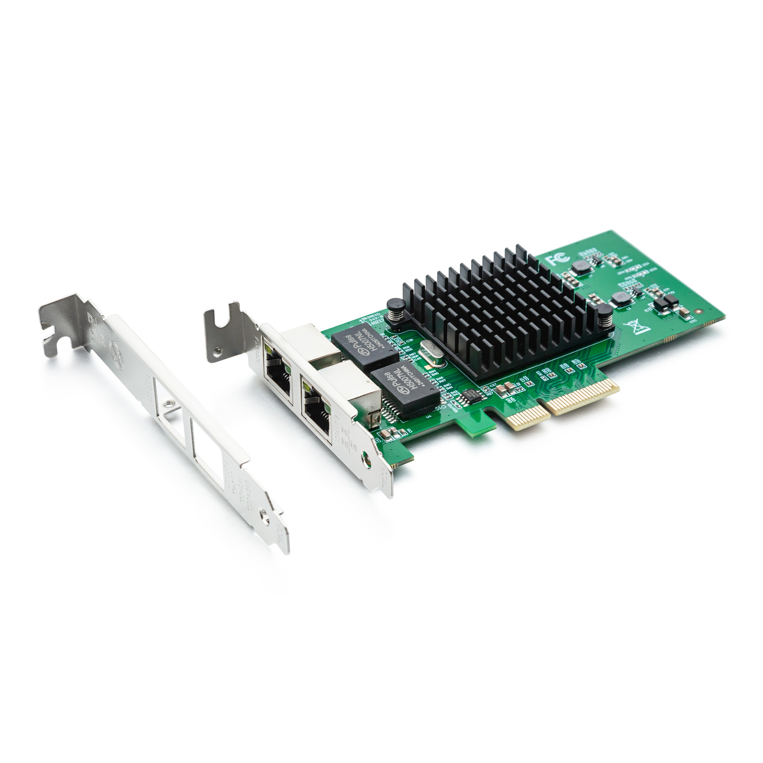 1G Network Card(NIC), Dual RJ-45 Port, X4 Lane, Intel 82576 Chip, Compare to E1G42ET