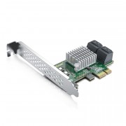 4 Port PCIe SATA Card, SATA3.0 Expansion Card, X1, with 4 SATA cable, Support SSD and HDD
