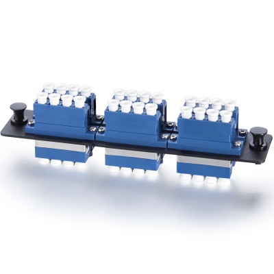 24 Fibers LC Quad UPC SMF- OS2 -9-125-m- Fiber Patch Panel