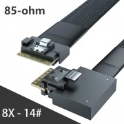24G Internal SlimSAS SFF-8654 to SFF-8654 8i Cable- SAS 4-0- 85-ohm