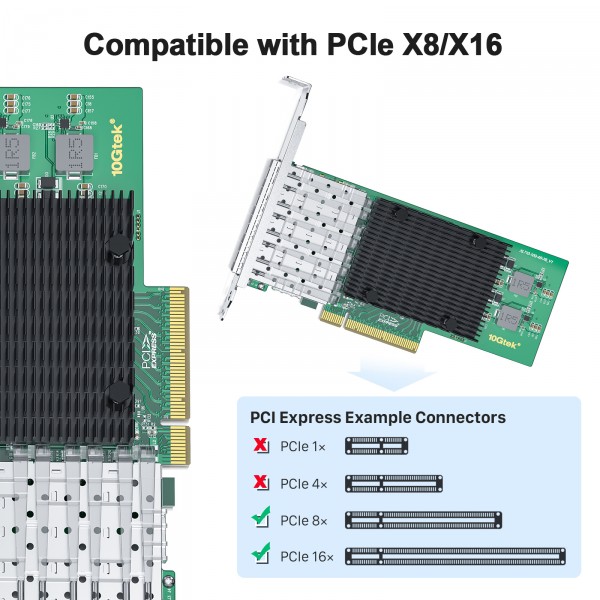 Scheda PCIe 10 Gbps Scheda Di Rete Dell Intel X710-DA4, 4 Porte 10 Gbps SFP , PCIe - Usata Ma In Ottime Condizioni Scheda Di Rete 10 Gbps - Foto 9