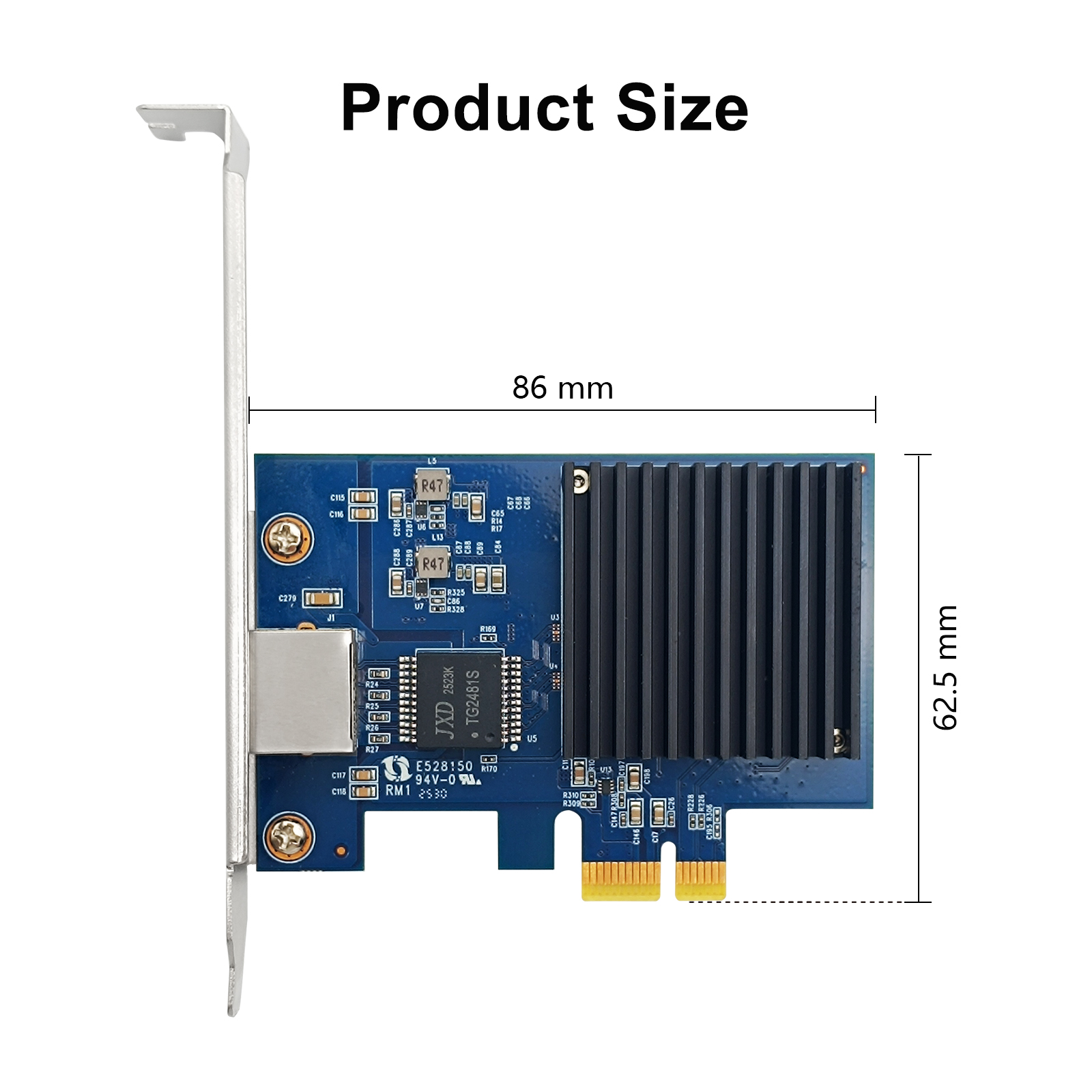 10Gtek Gen4 NIC, 10Gb/s PCIe Network Adapter, 10G CNA, 10GBASE-T