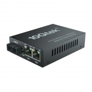 3-Port 1-25G Desktop Fiber Switch- with SC Fiber- 20 km