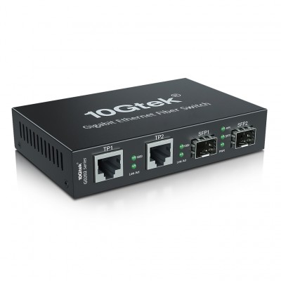 4 Ports 1-25G Desktop Fiber Switch with -2- SFP slots