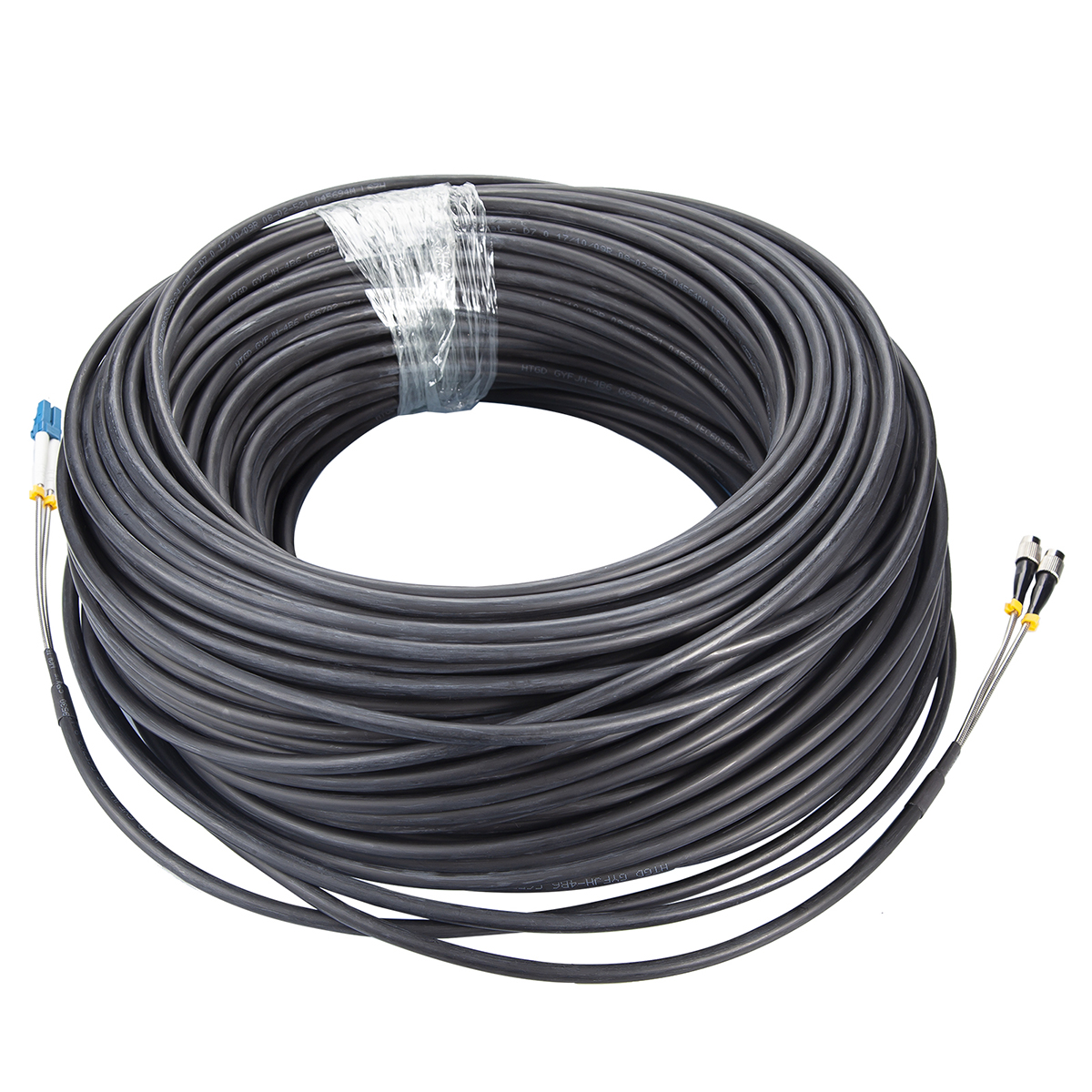 4G-5G Base Station Fiber Optic Cable Assembly- Field Fiber Cable- Armored cable- 9-125-m Single Mode- PVC 100m
