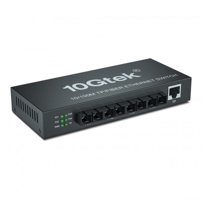 5-Port Fast Ethernet Desktop Fiber Switch- with -4- SC Fiber- 20 km