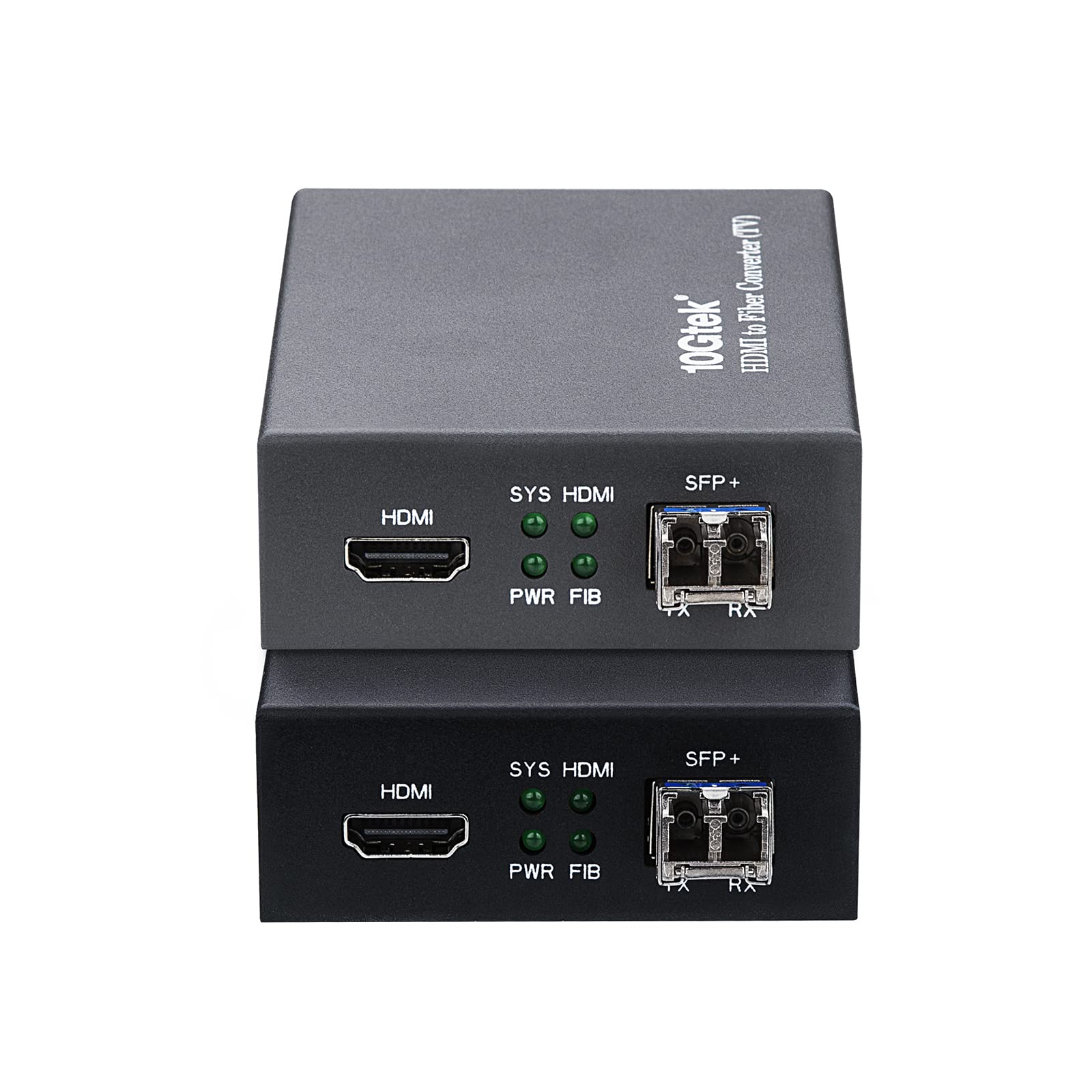 A Pair of HDMI to SFP+ Extender Converters