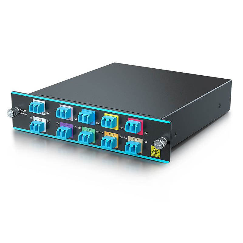 8 Channels Dual LC CWDM MUX/DEMUX 1470~1610nm, Monitor Port, IL