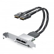 Minisas Extender cable, 2 channel SFF-8087 connector to SFF-8088 slot, 30AWG