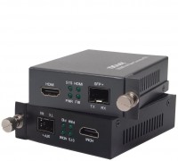 A Pair of HDMI to SFP+ Extender Converters