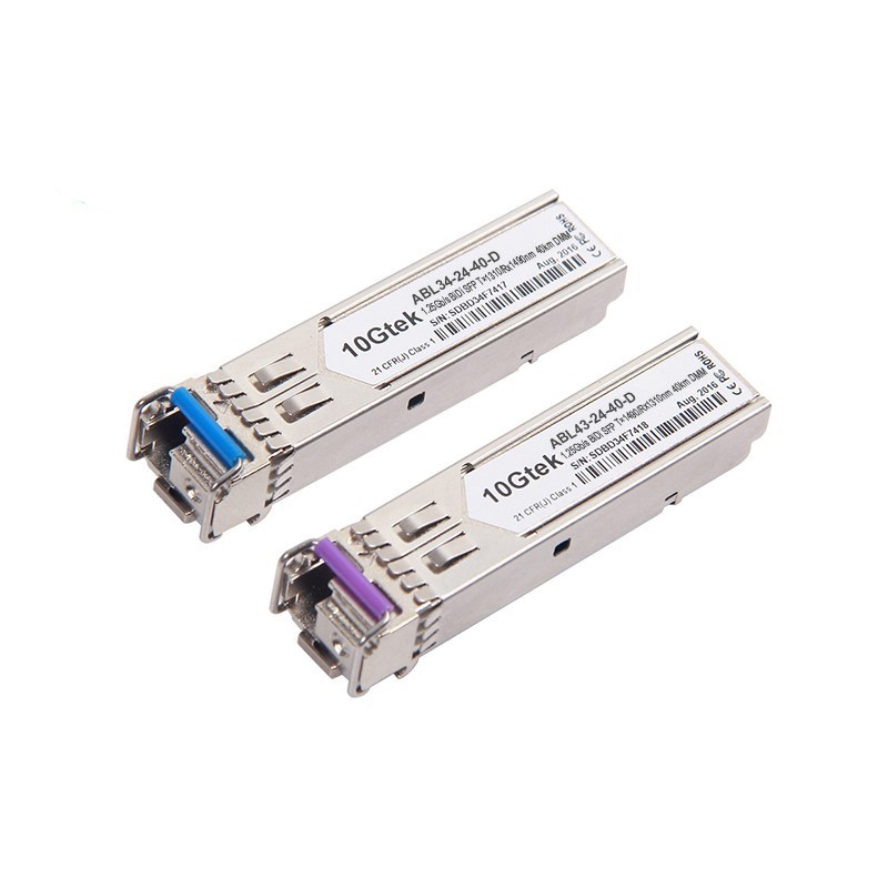 A Pair of 125G SFP Bidi Transceiver, 40km Compatible for HPE Aruba