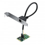 Mini PCIe 1.25G Gigabit Ethernet Network Card (Intel I210AT), 30-cm cable length
