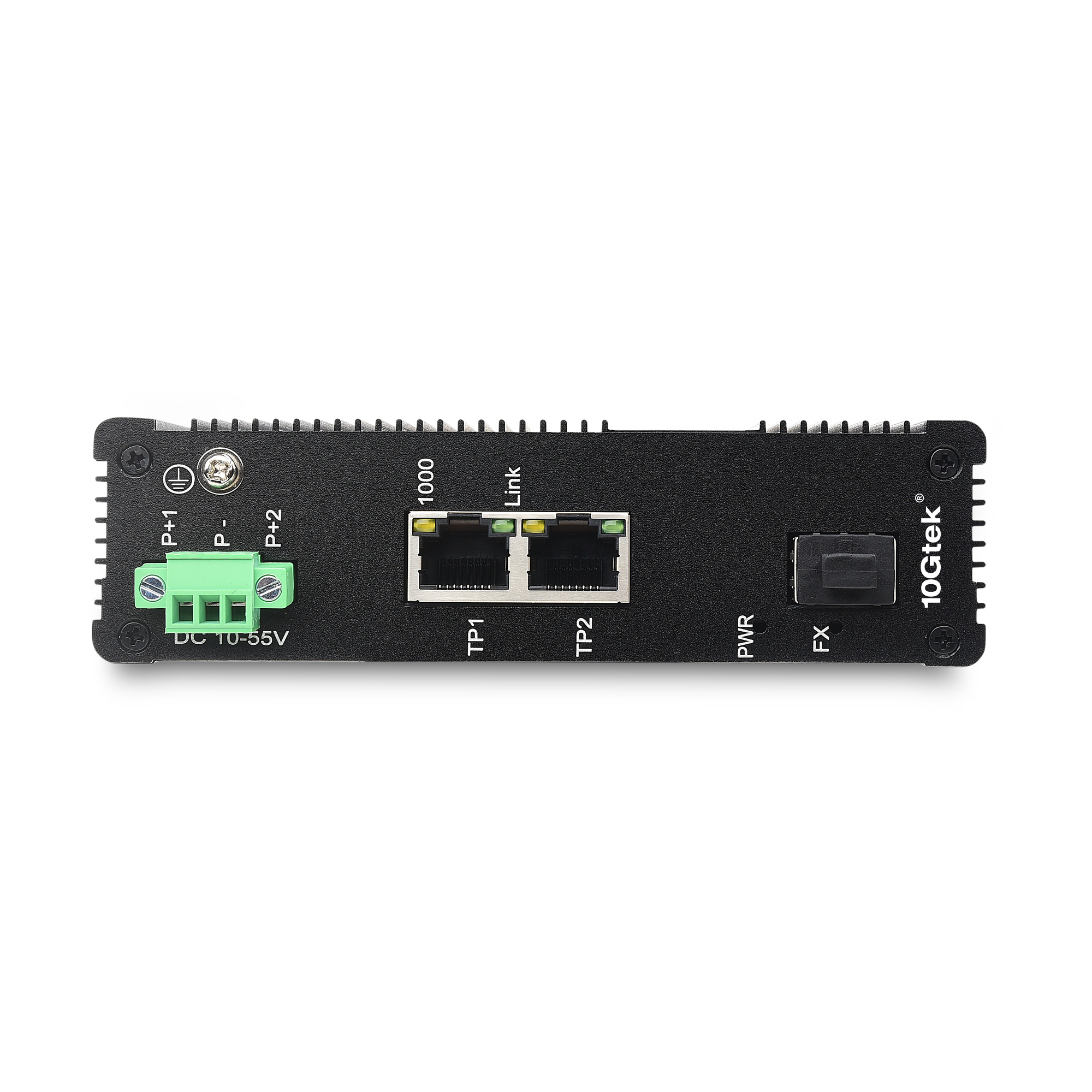 Industrial 2 RJ45 ports - 1 SFP Slot Media Converter IP40 3 ports Gigabit Ethernet Fiber Switch
