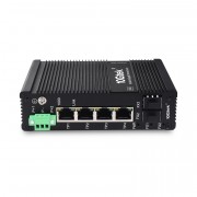 Industrial 4 RJ45 ports - 2 SFP Slot Media Converter IP40 6 ports Gigabit Ethernet Fiber Switch
