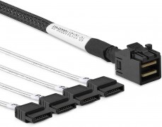 Internal HD Mini SAS -SFF-8643-  to 4x SATA Cable