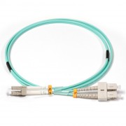 LC to SC Multimode OM3 50-125-m Duplex Fiber Optical Cable