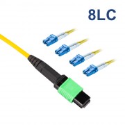 MPO to 8x LC Singlemode 9-125-m Optical Patch Cord
