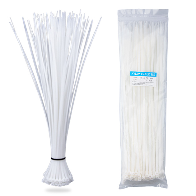 Nylon Zip Ties-100 pcs- 14-6 x 0-18 inch- White- UL Certified