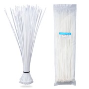 Nylon Zip Ties-100 pcs- 14-6 x 0-18 inch- White- UL Certified