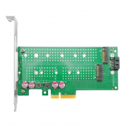 PCIe 3-0 x4 to M-2 -NVMe and SATA- SSD Adapter Card