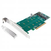 PCIe 3-0 x8 to 2x M-2 NVMe SSD Adapter Card