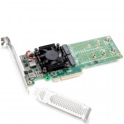 PCIe 3-0 x8 to 4x M-2 NVMe SSD Adapter Card