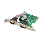 PCIe X1 to -2- RS-232 Serial Card