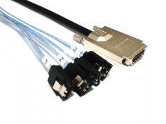 SAS -SFF-8470- to -4- SATA Cable 1M