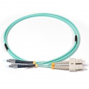 SC to FC Multimode OM3 50-125-m Duplex Fiber Optic Patch Cable