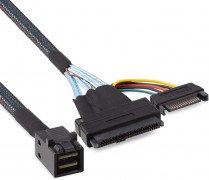 SFF-8643 to SFF-8639 Cable with SATA Power