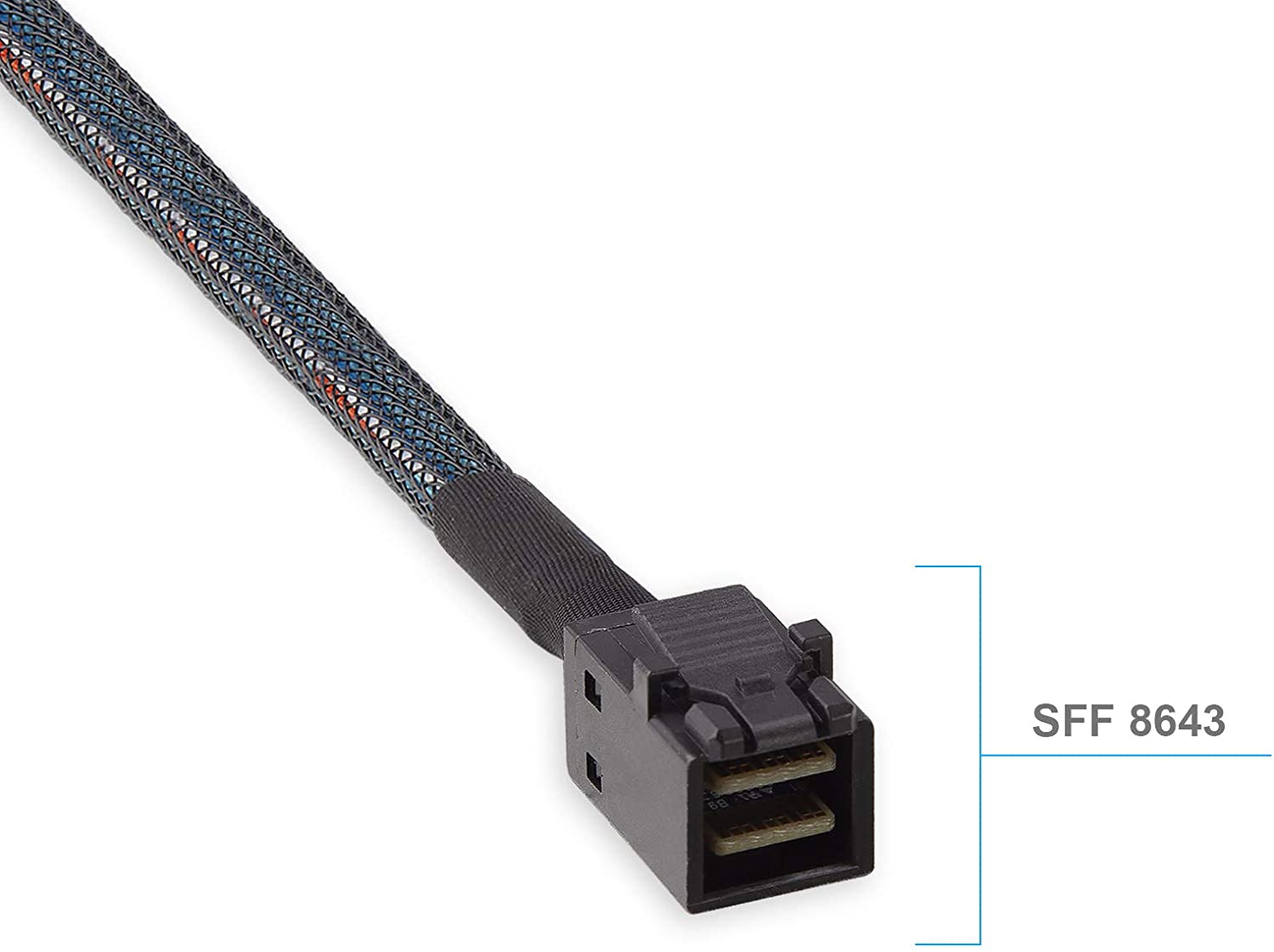 0.5m(1.6ft) SFF-8643 to U.2(SFF-8639) NVMe SSD Internal Mini-SAS