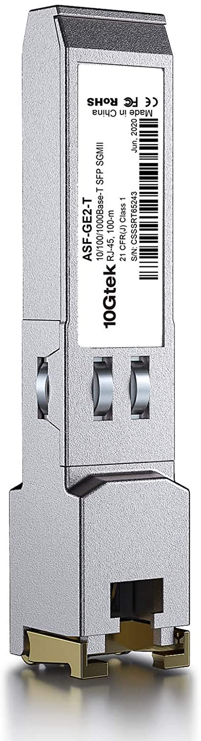 100/1000Base-T SFP Copper RJ-45 Transceiver, Compatible for Cisco