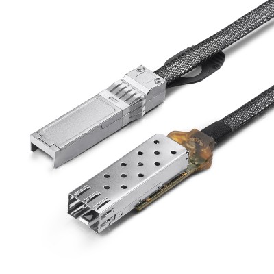 SFP28 to SFP28 cage with flat cable in nylon jacket
