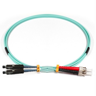 ST to MU, Multimode OM3 50125μm, Duplex  30 meter