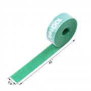 Self-Attaching Reusable Hook - Loop Fastening Tape- Double Side Cable Tie- L 40-100cm- x W 0-6-1-45cm- 11 PCS -2