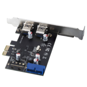 PCIe to (2) USB 3.0 Expansion Card, PCIe USB Add in Card , with 19-Pin Connector to extend 2 ...