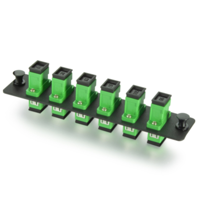 6 Slots 6 Fibers SC Simplex APC SMF, OS2 (9/125μm) Fiber Patch Panel ...